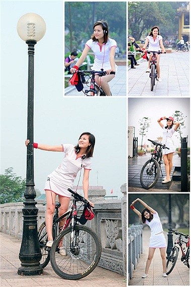 Các cô gái của cuộc thi cũng rất cá tính và năng động bên chiếc xe đạp thể thao. >>Phát sốt vì nữ thạc sĩ đẹp nhất Trung Quốc >>NGÂY NGẤT VÌ Á HẬU DƯƠNG TÚ ANH >>AI ĐẸP HƠN HOTGIRL KIM PHƯỢNG >>NGẨN NGƠ VÌ NHAN SẮC CỦA HOTGIRL HUYỀN MY NHỮNG NỮ SINH DIỆN ÁO DÀI ĐẸP HƠN HOA HẬU MAI PHƯƠNG THÚY (P32) <<HOTGIRL HỌC VIỆN BÁO CHÍ ĐẸP RẠNG NGỜI TRONG SẮC THU >>KINH DỊ LỄ HỘI HÓA TRANG CỦA SINH VIÊN